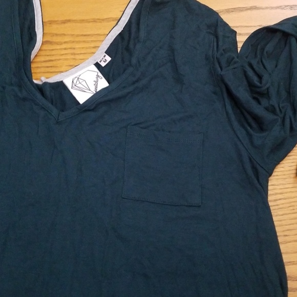 Janetchung  Teal Long Blouse - Picture 3 of 4